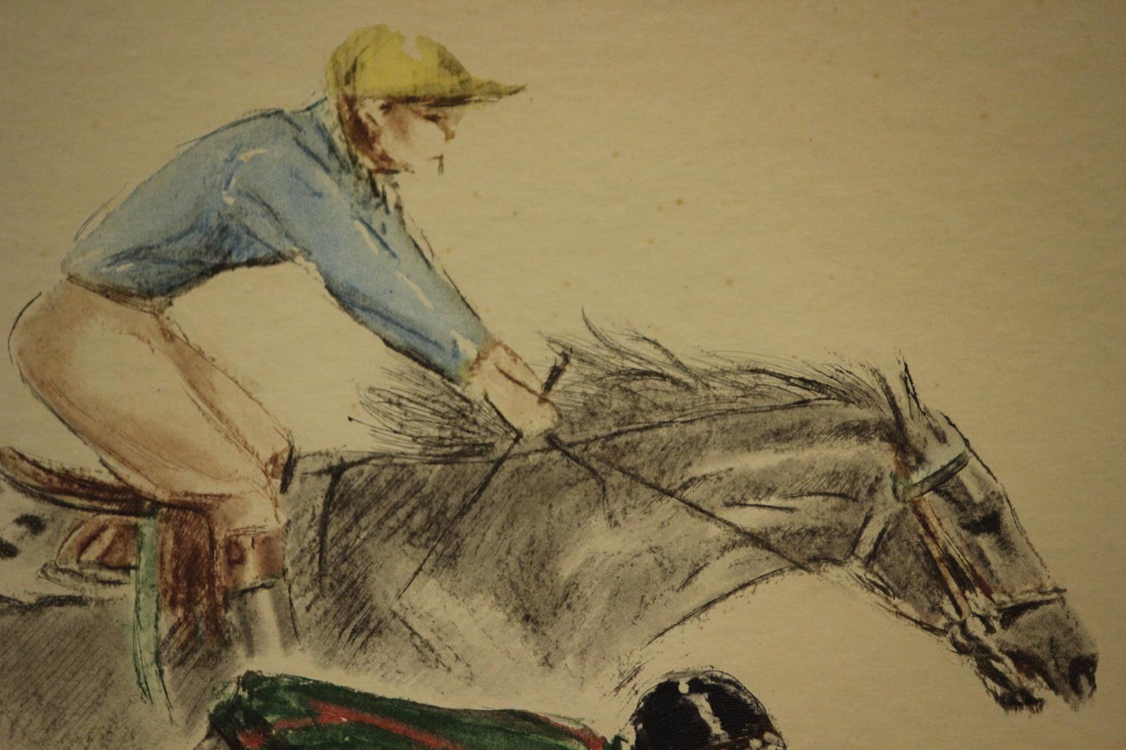 French Steeplechase Etching For Sale 2