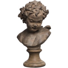Louis-Claude Vassé, Terracotta Bust of a Young Faun