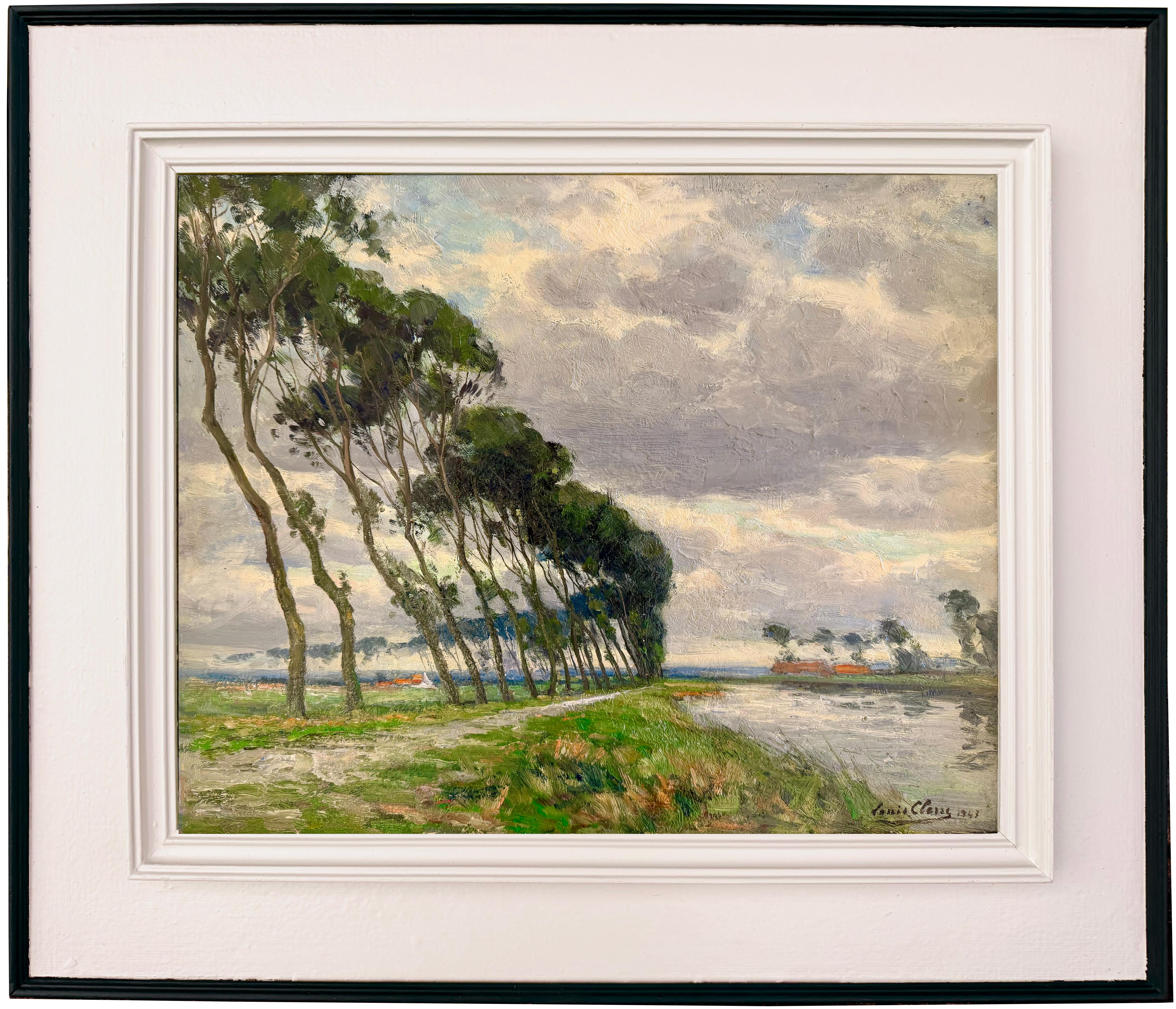 Le long du chemin, Oudenburg" de Louis Clesse (1889 - Bruxelles - 1961)