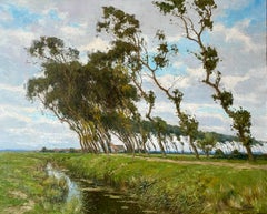 Le long du chemin, Oudenburg" par Louis Clesse (1889 - Bruxelles - 1961)