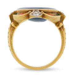 Louis Comfort Tiffany Black Opal Ring, 5.50 carats
