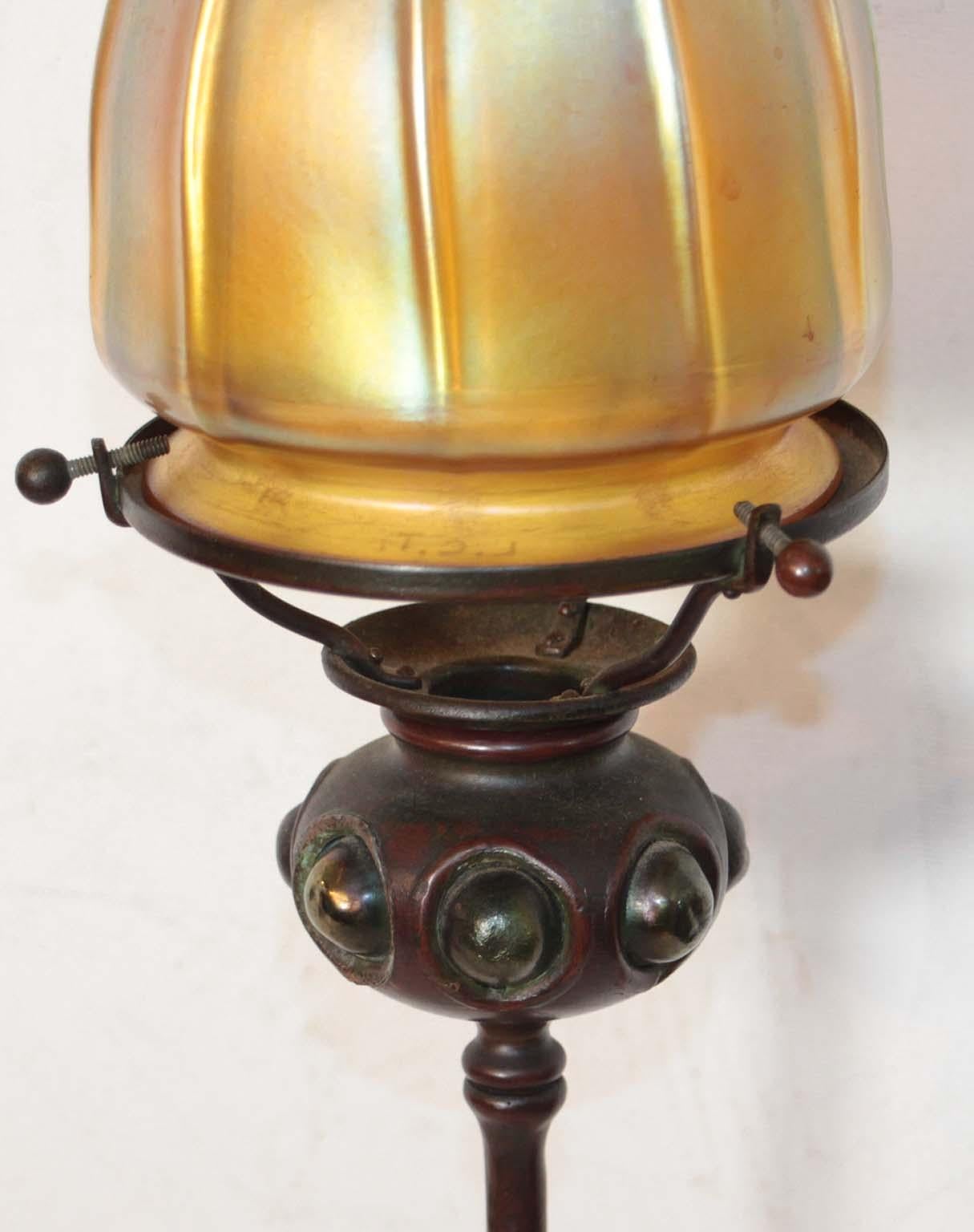 Louis Comfort Tiffany Candle Lamp 3