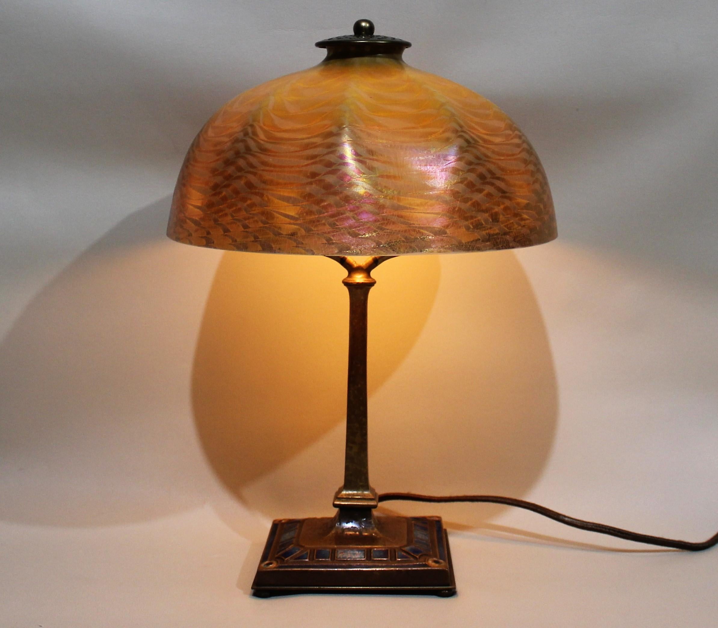 American Louis Comfort Tiffany Desk Lamp  