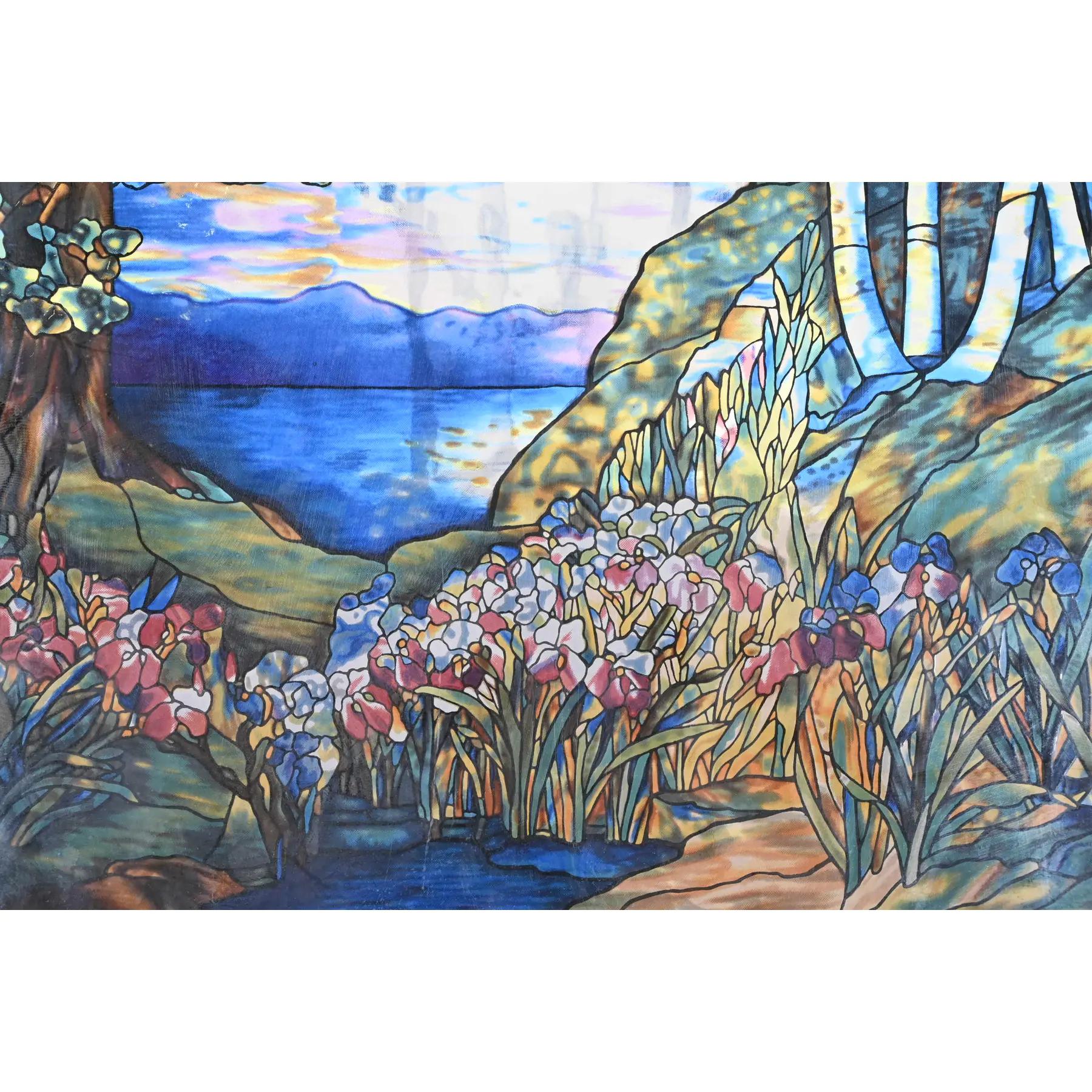 20th Century Louis Comfort Tiffany Double Rainbow Stained Glass Suncatcher