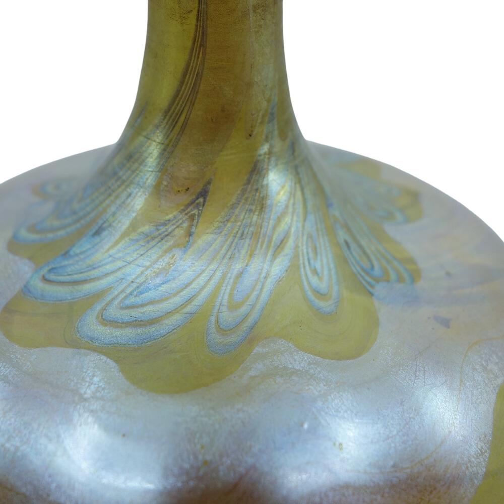Early 20th Century Louis Comfort Tiffany Early Decorated Favrile Art Glass Vase LCT 1894
