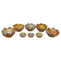 Louis Comfort Tiffany Favrile Glass Salt Dishes – Set of Eight - Early 20th C.