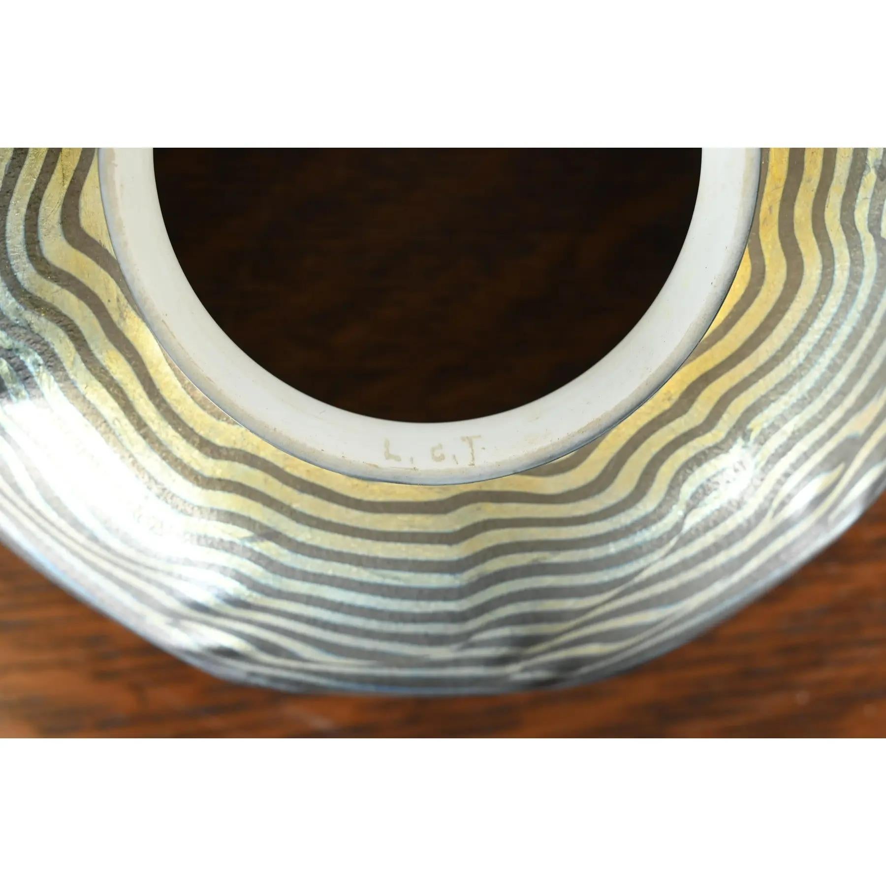Pantalla de lámpara Louis Comfort Tiffany Favrile Vidrio artístico iridiscente Damasceno en venta 2