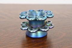 Louis Comfort Tiffany Favrile Iridescent Art Glass Flower Frog