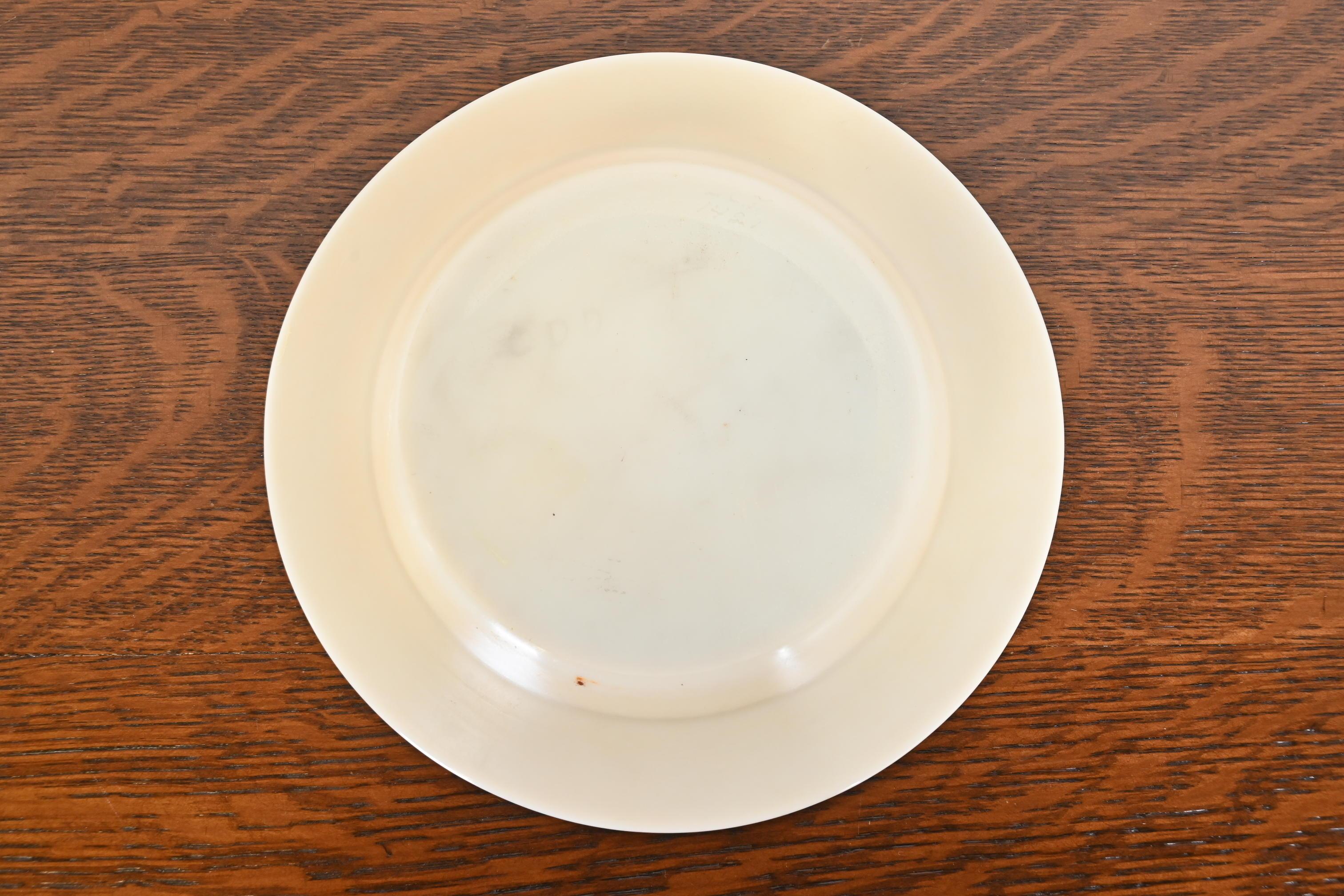 Plato de vidrio artístico iridiscente Favrile de Louis Comfort Tiffany 1