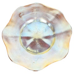 Louis Comfort Tiffany Favrile Iridescent Art Glass Plate