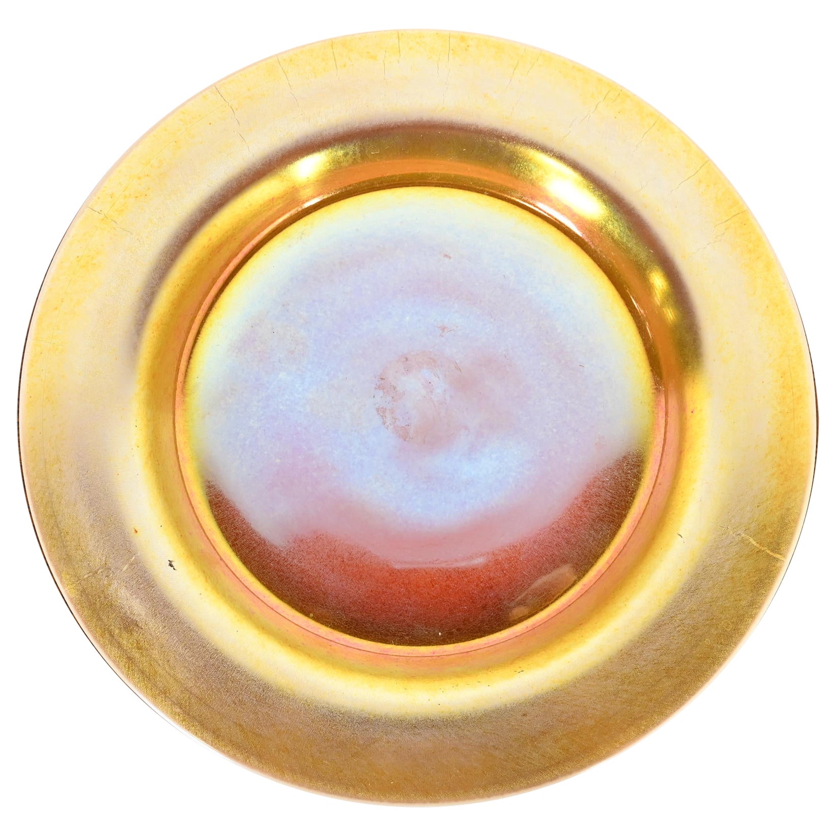 Louis Comfort Tiffany Favrile Iridescent Art Glass Plate