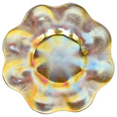 Louis Comfort Tiffany Favrile Iridescent Art Glass Plate