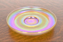 Louis Comfort Tiffany Favrile schillernder Kunstglasteller oder Aufbewahrungsbehälter