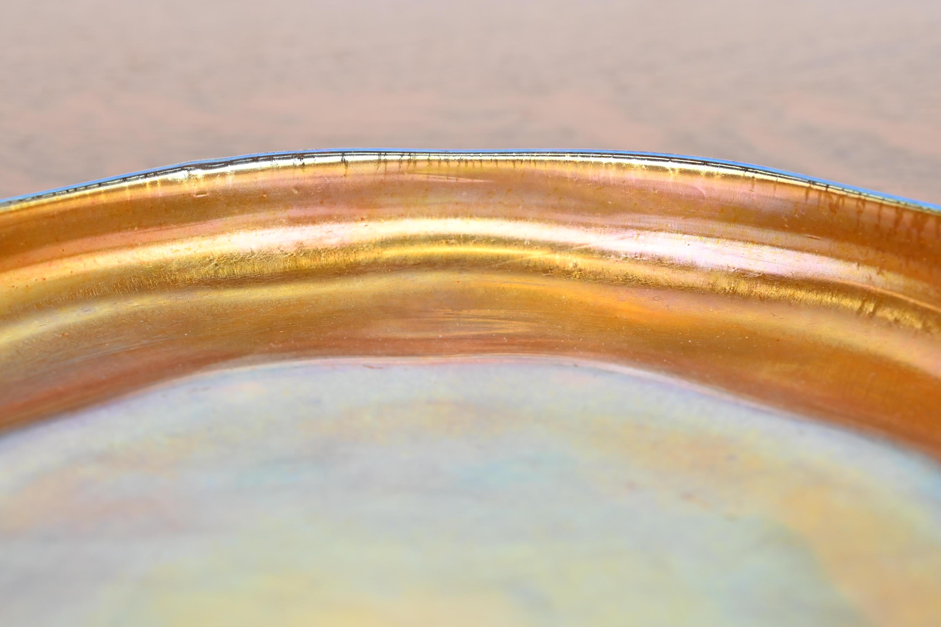20th Century Louis Comfort Tiffany Favrile Iridescent Art Glass Plate or Tray