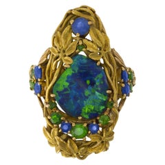 Louis Comfort Tiffany for Tiffany & Co. Black Opal Ring