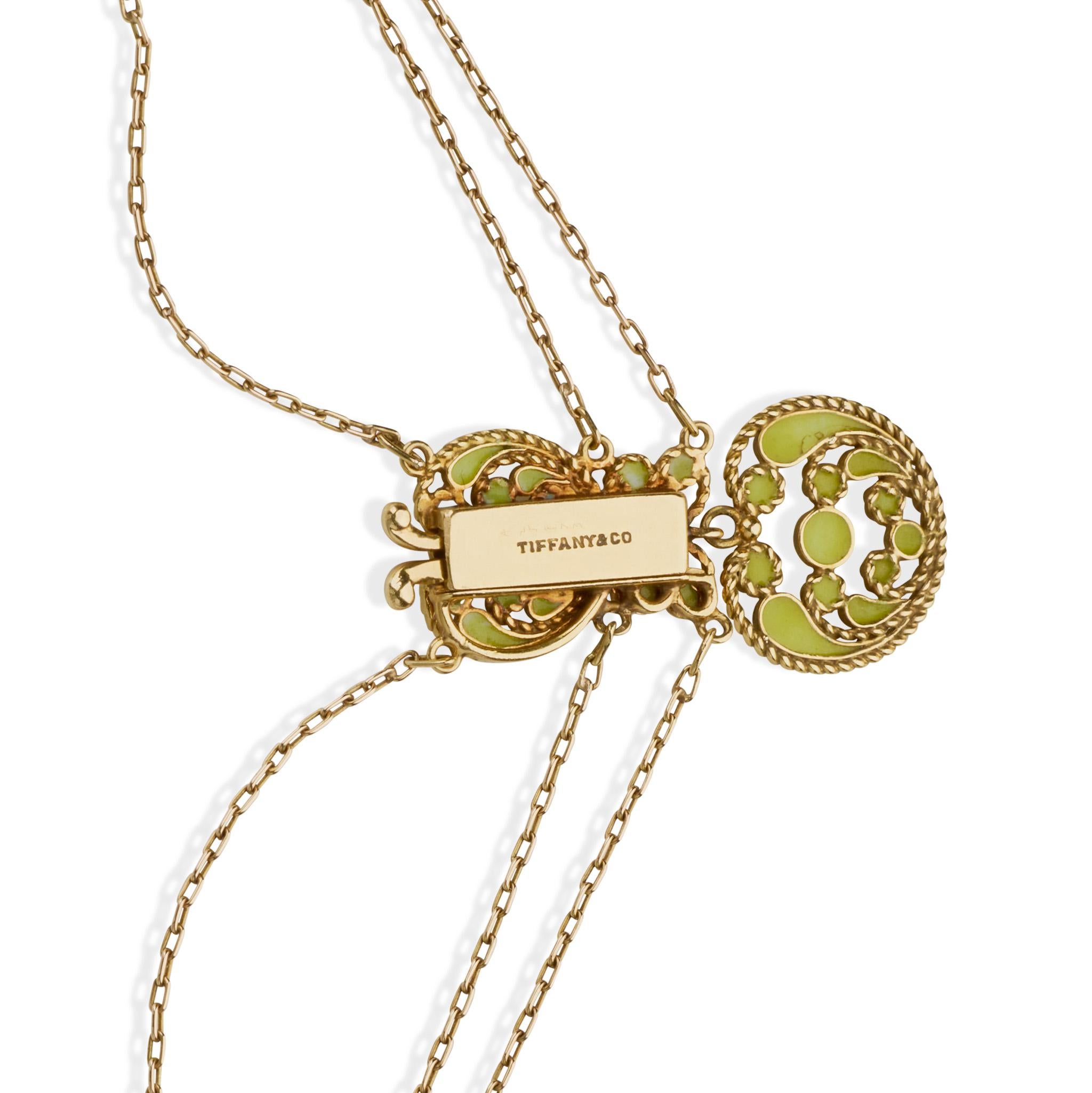 Louis Comfort Tiffany for Tiffany & Co. Enamel Necklace en vente 2
