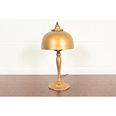 Louis Comfort Tiffany Furnaces Art Deco Bronze Doré Table Lamp, 1920s