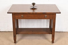 Louis Comfort Tiffany Furnaces Bronze and Favrile Glass Candlestick, 1920s