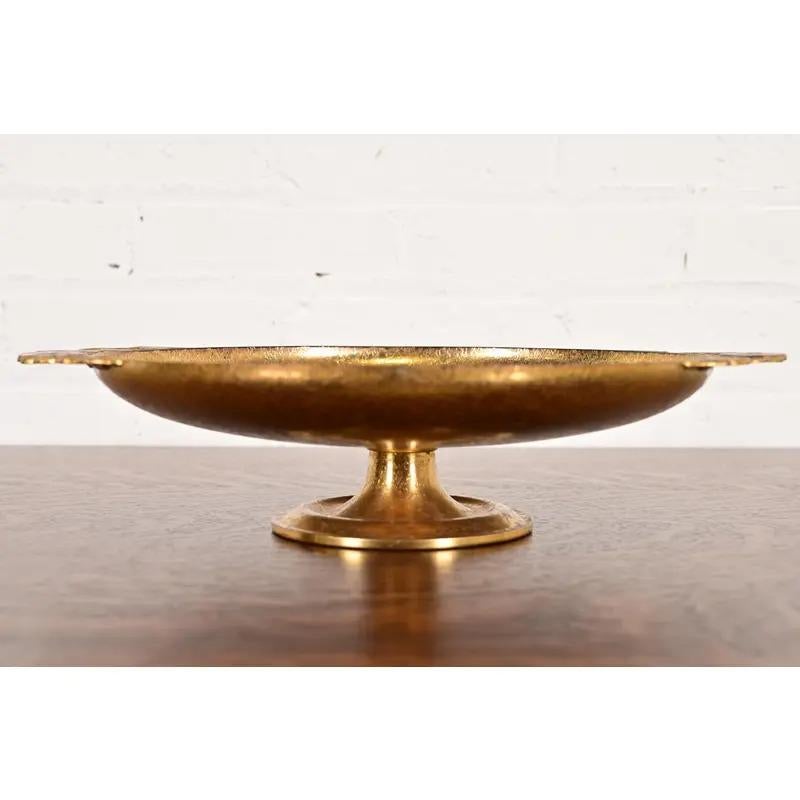 Louis Comfort Tiffany Furnaces Favrile Bronze Doré Footed Centerpiece Bowl im Zustand „Gut“ im Angebot in South Bend, IN