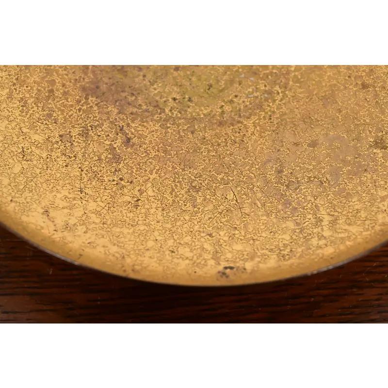 Louis Comfort Tiffany Furnaces Favrile Bronze Doré Footed Centerpiece Bowl im Angebot 1