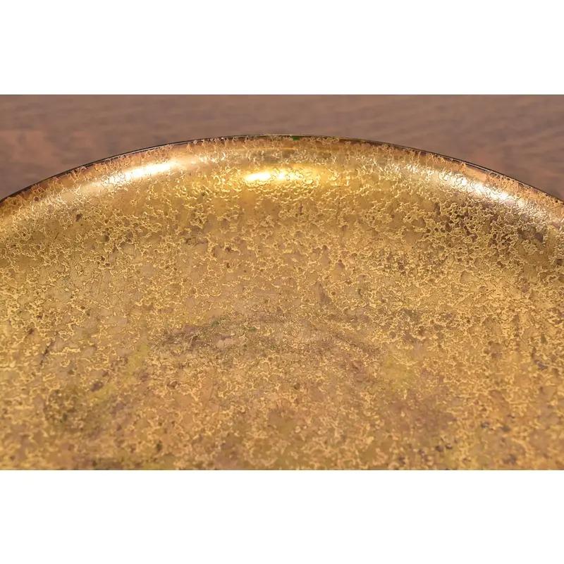 Louis Comfort Tiffany Furnaces Favrile Bronze Doré Footed Centerpiece Bowl im Angebot 2