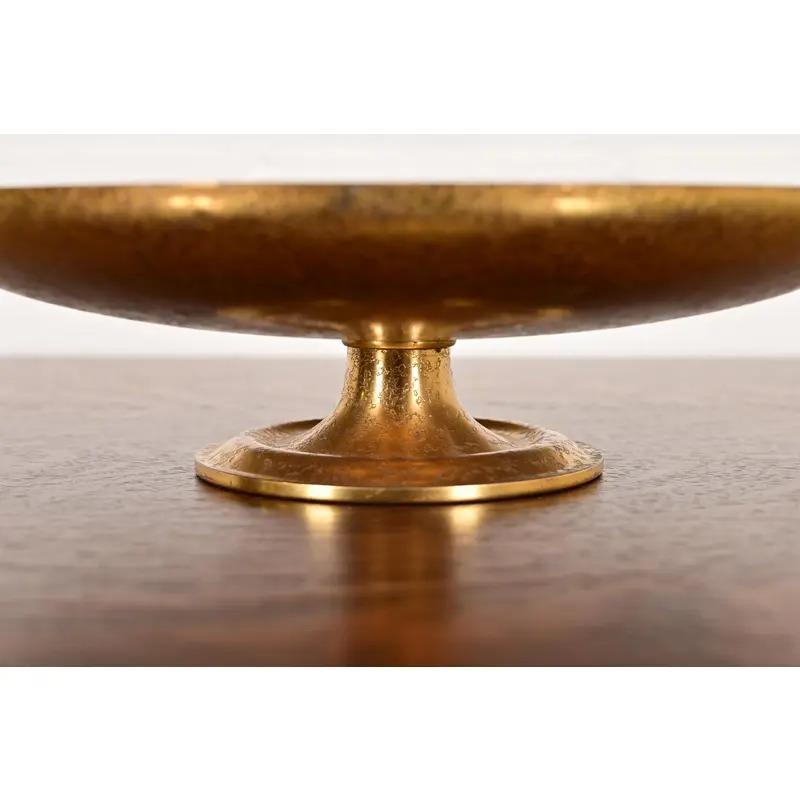 Louis Comfort Tiffany Furnaces Favrile Bronze Doré Footed Centerpiece Bowl im Angebot 3