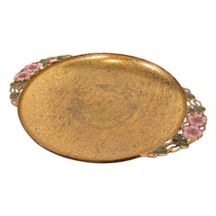 Louis Comfort Tiffany Furnaces Favrile Bronze Doré Footed Centerpiece Bowl