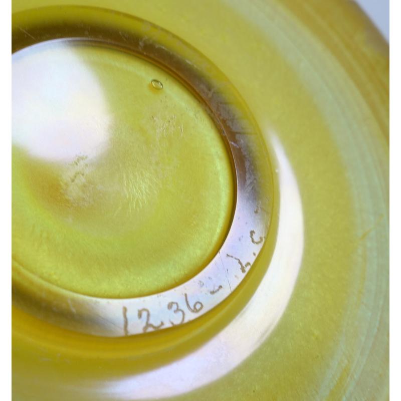 Louis Comfort Tiffany Gold Favrile Art Glass Etched 