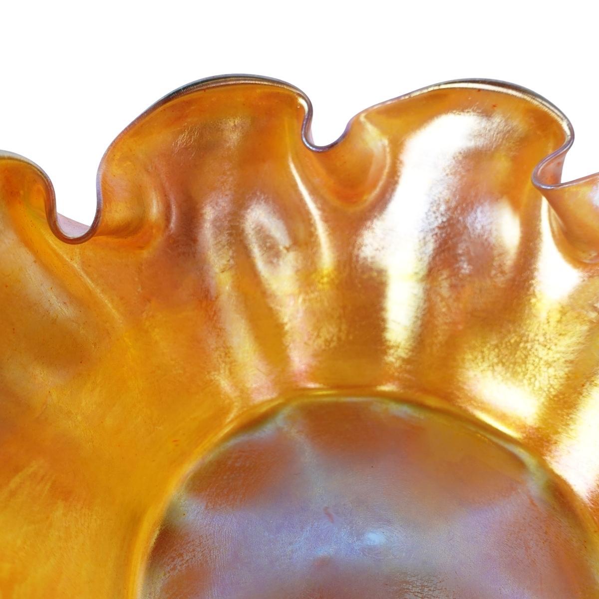 American Louis Comfort Tiffany Gold Favrile Art Glass 