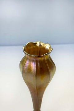 Louis Comfort Tiffany Iridescent Favrile Glass Tulip Vase