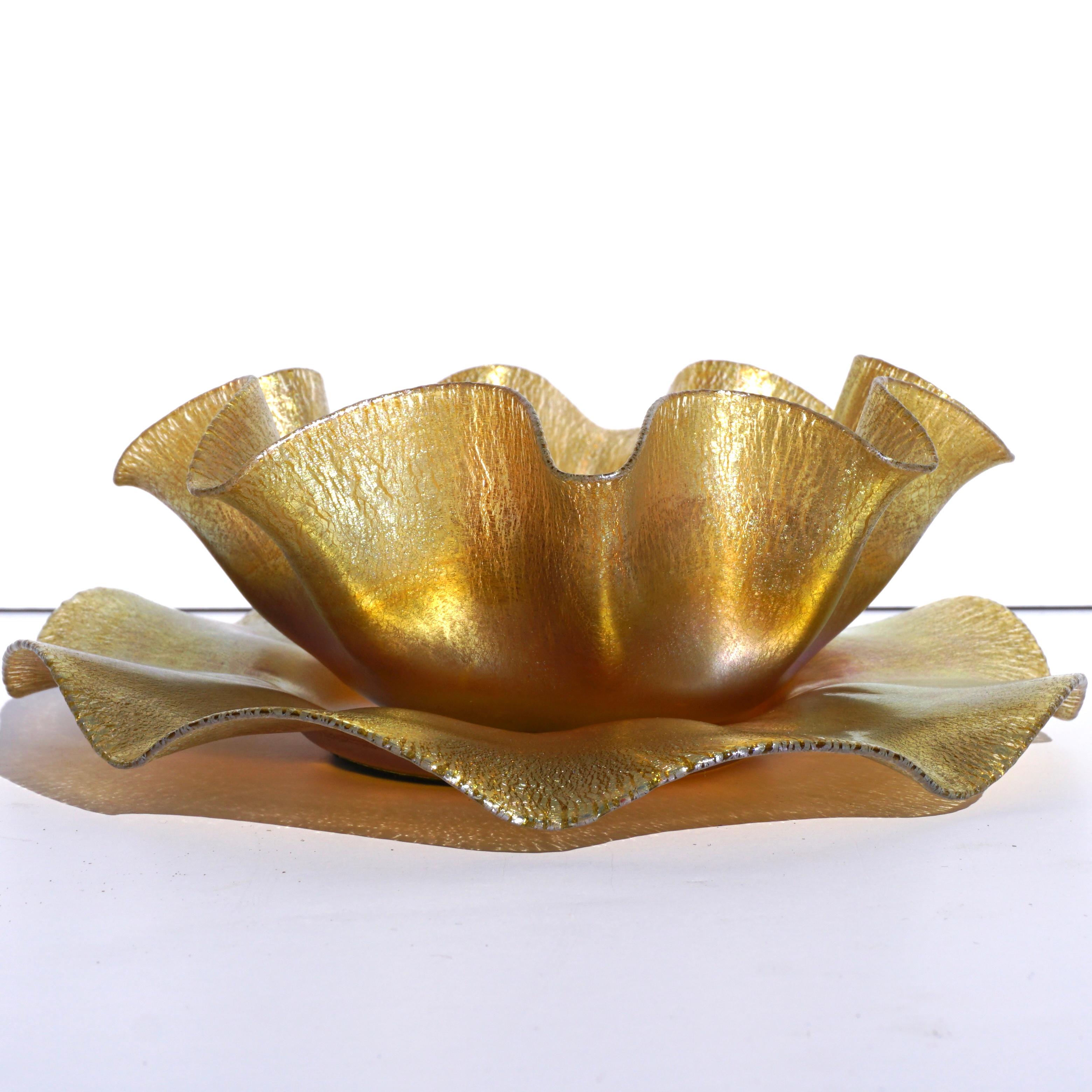 American Louis Comfort Tiffany L.C.T. Favrile Bowl and Plate