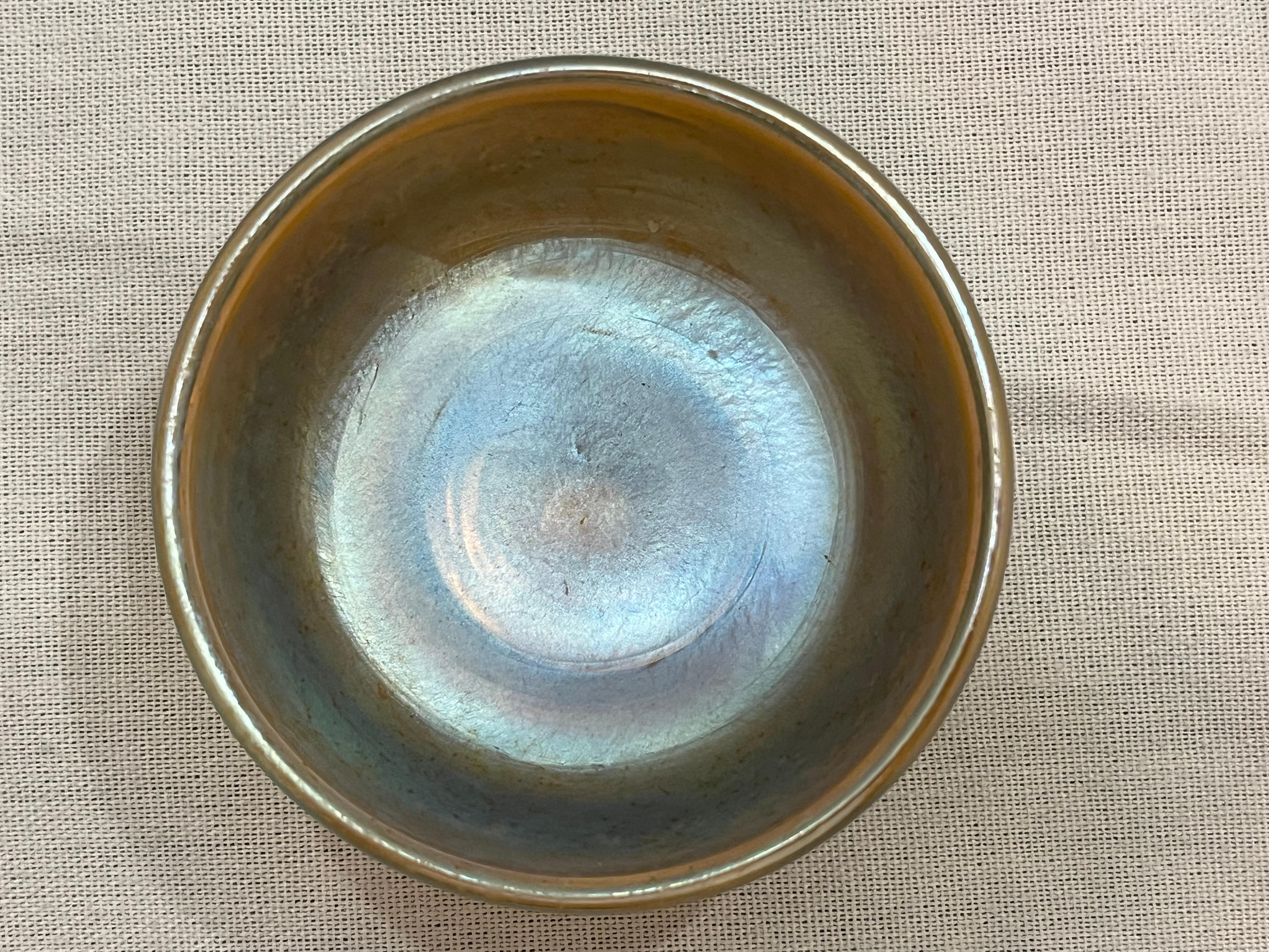 Louis Comfort Tiffany LCT Favrile Glass Antique Bowl Signed Marked Circa 1910 For Sale 12
