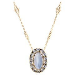 Louis Comfort Tiffany Moonstone Pendant Brooch