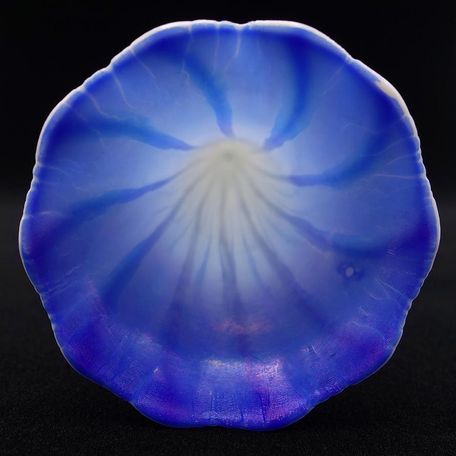 Fired Louis Comfort Tiffany Opalescent & Blue Pastel Favrile Art Glass Vase, LCT 1915