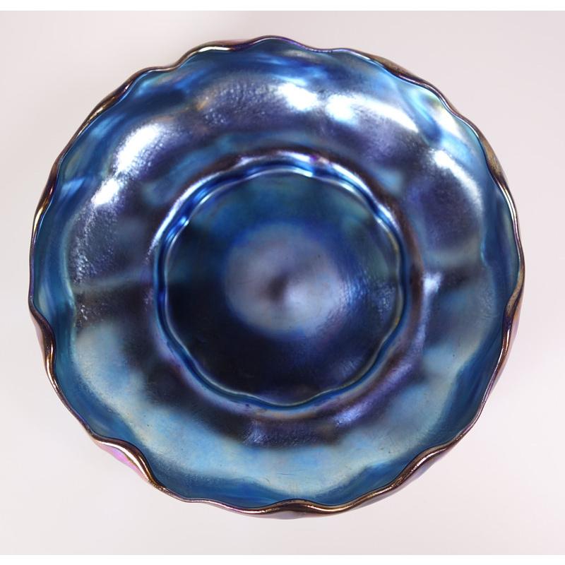 Art Nouveau Louis Comfort Tiffany Rare Blue Favrile Art Glass 