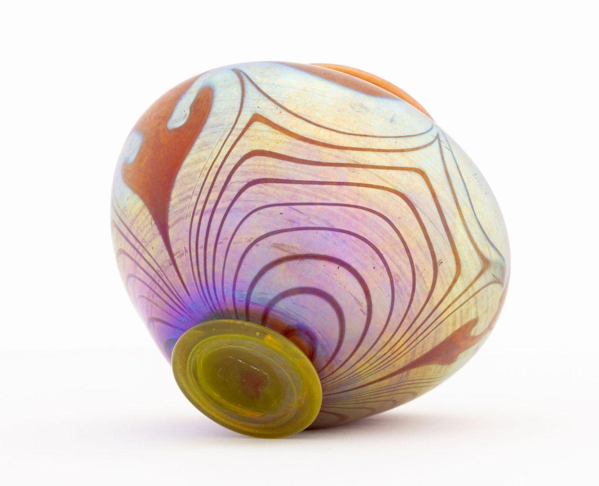 Louis Comfort Tiffany Red Favrile Glass Vase in vendita 2