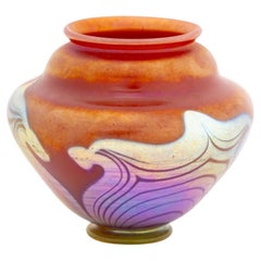 Louis Comfort Tiffany Red Favrile Glass Vase