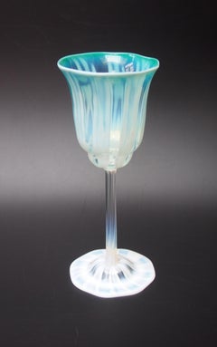 Bicchiere da vino The Artful Green Opale Louis Comfort Tiffany c1905