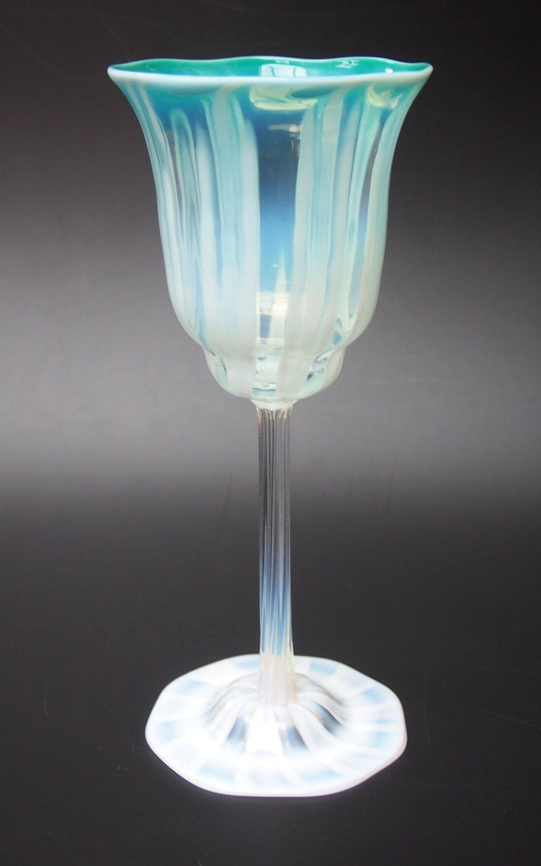 Louis Comfort Tiffany Sea Green Opal Art Nouveau Favrile Wine