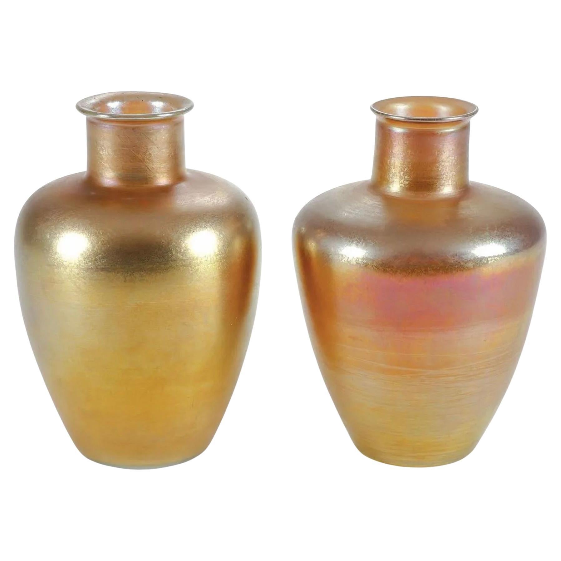Louis Comfort Tiffany Studios Favrile Vases