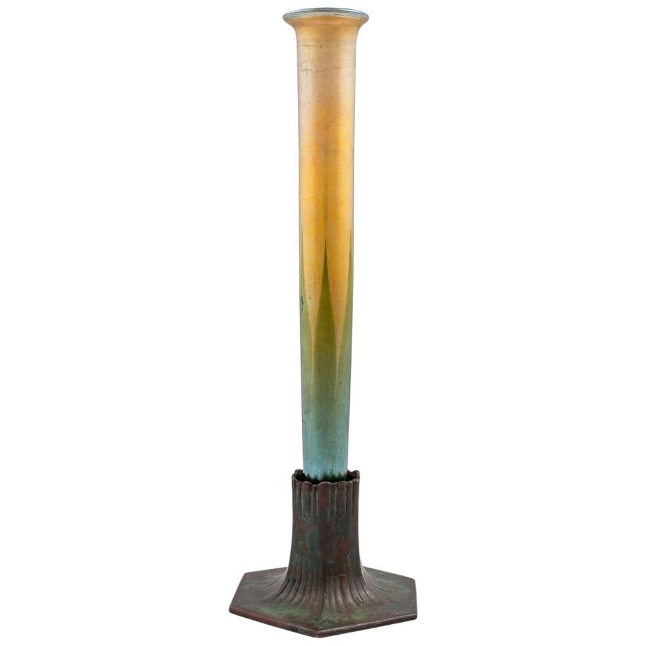 Louis Comfort Tiffany, Tiffany Studios New York Favrille Glass Soliflor Vase For Sale