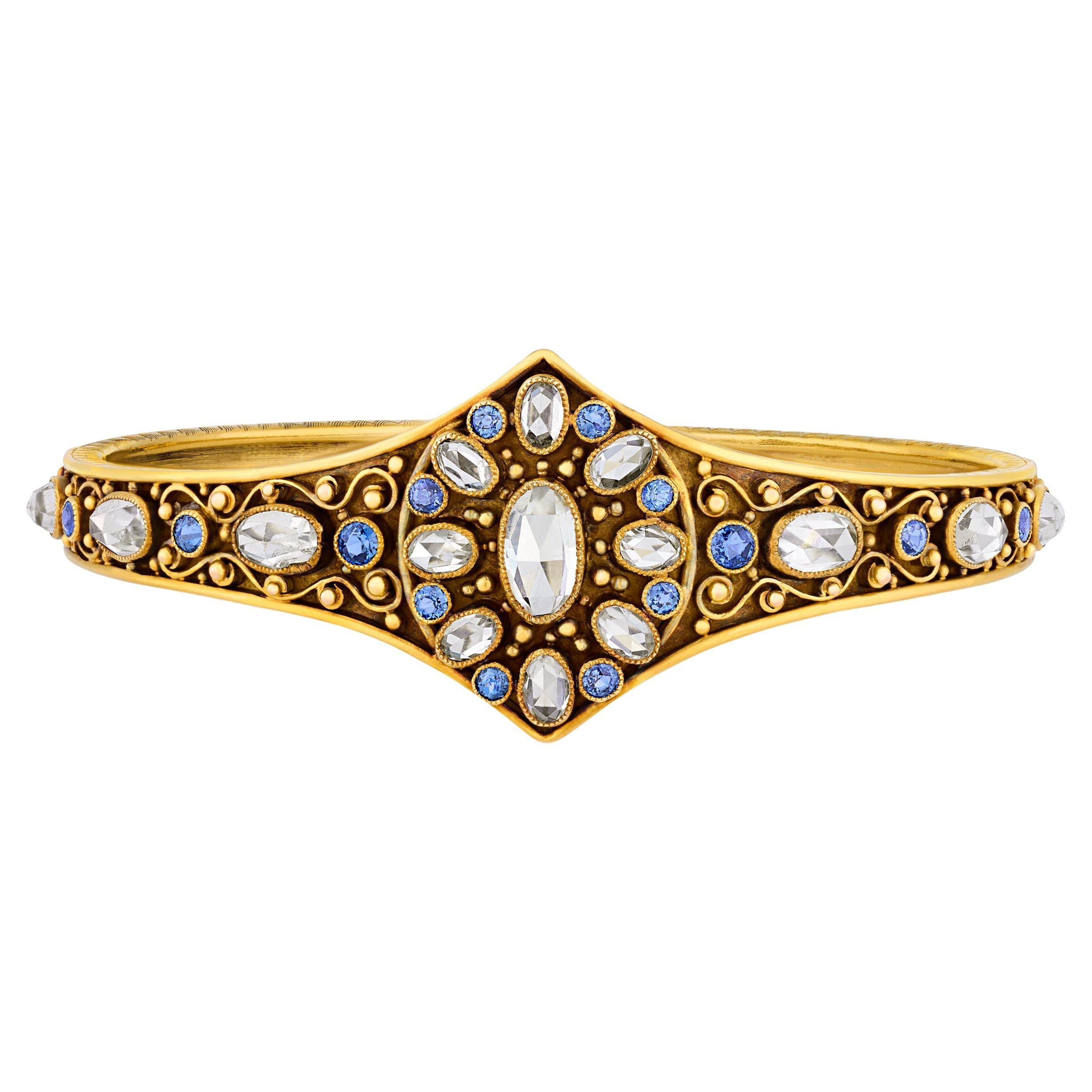 Pulsera Louis Comfort Tiffany de topacio y zafiro