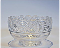 Louis Comfort Tiffany Wave Crystal Bowl  circa 1950