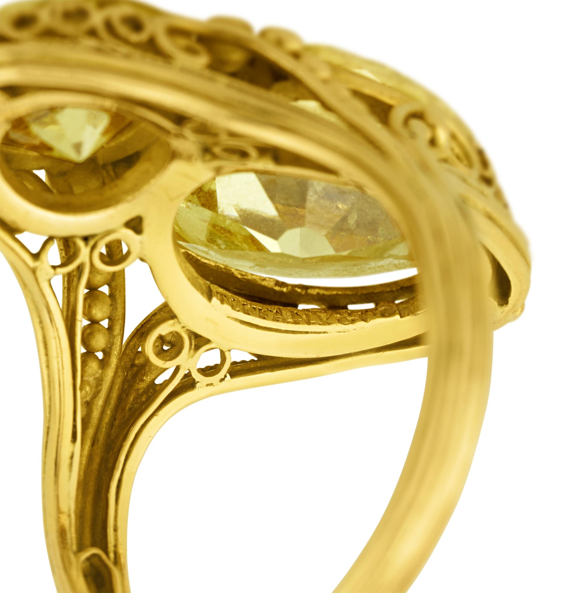 tiffany yellow sapphire ring