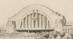 Cincinnati Union Terminal, prospettiva da est