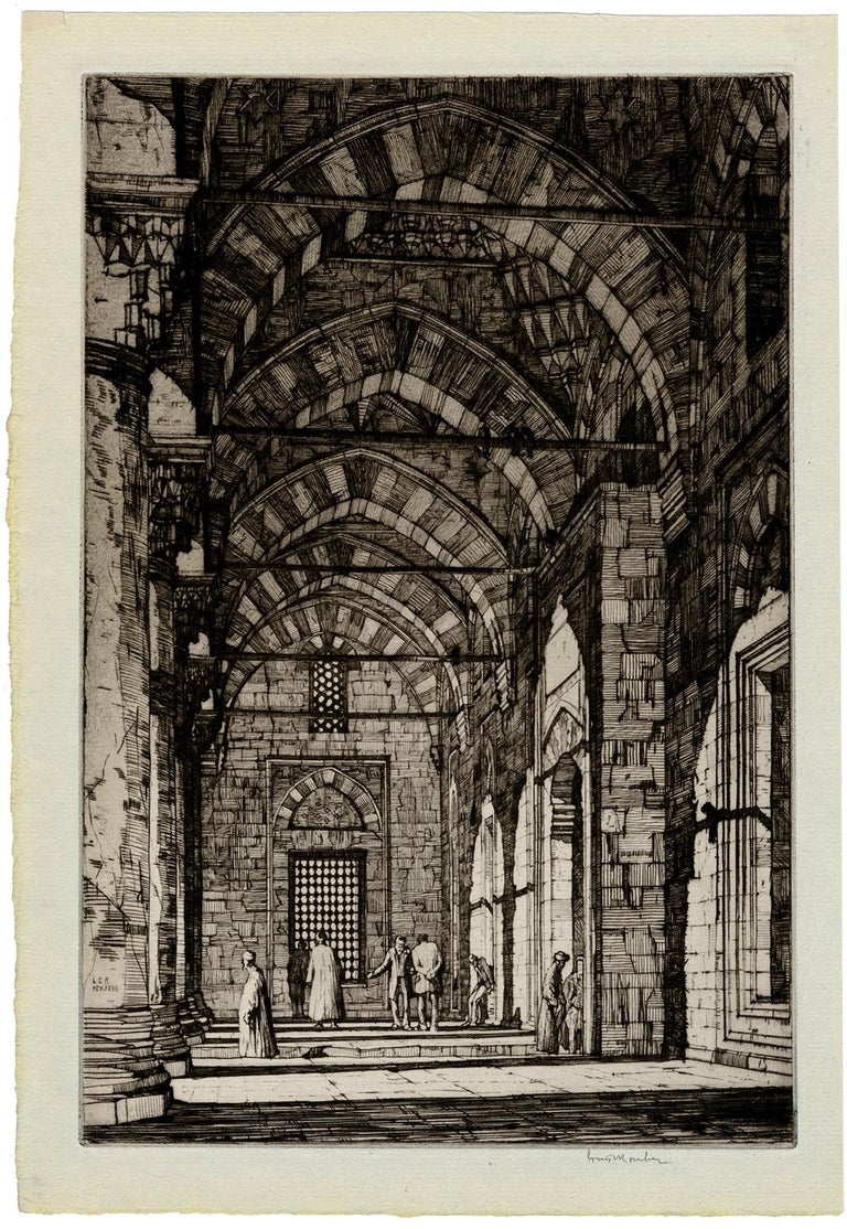 Mosque of the Sultan Bayazid, Constantinople - Print by Louis Conrad Rosenberg