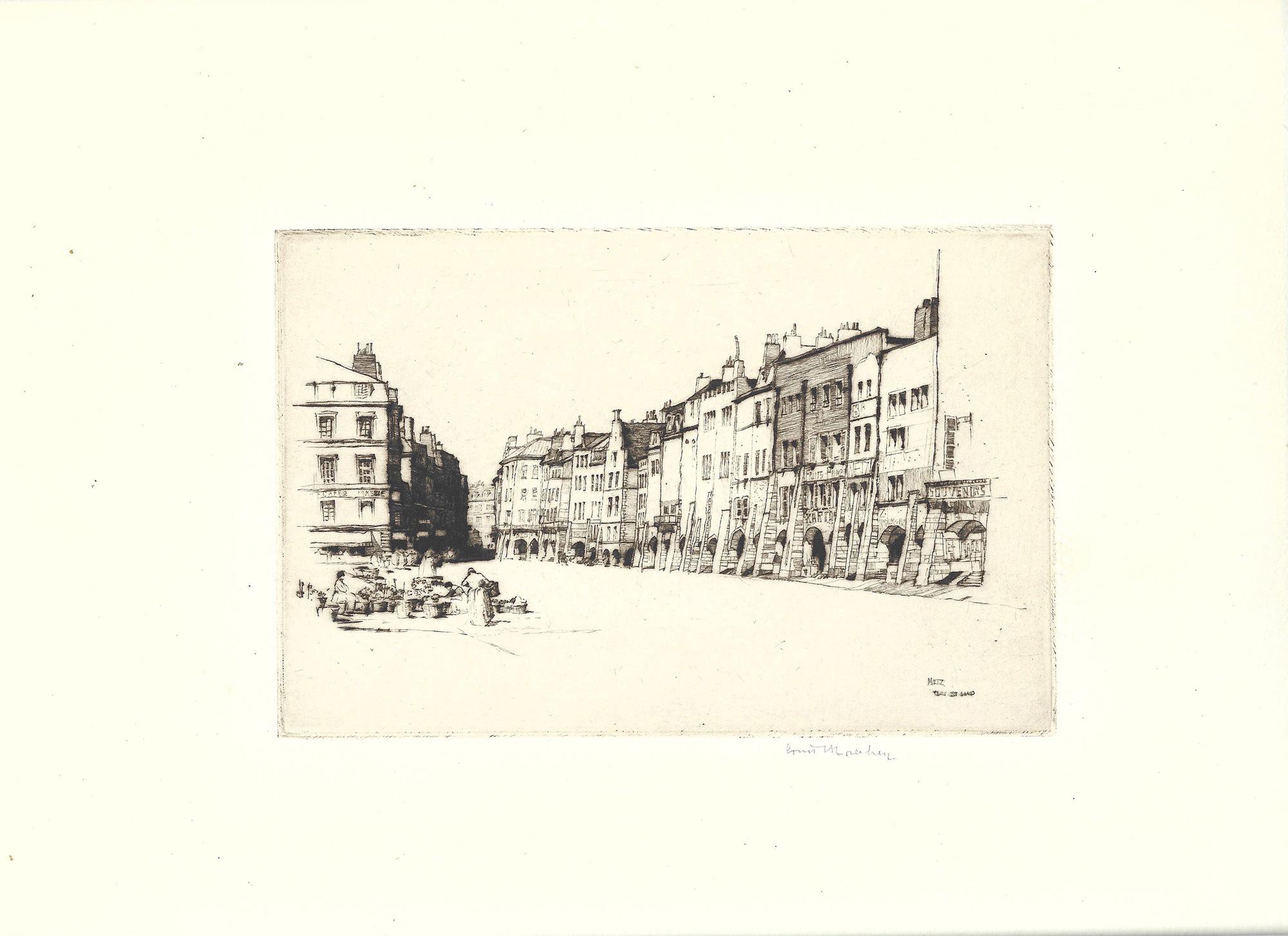Place St. Louis, Metz - Print by Louis Conrad Rosenberg