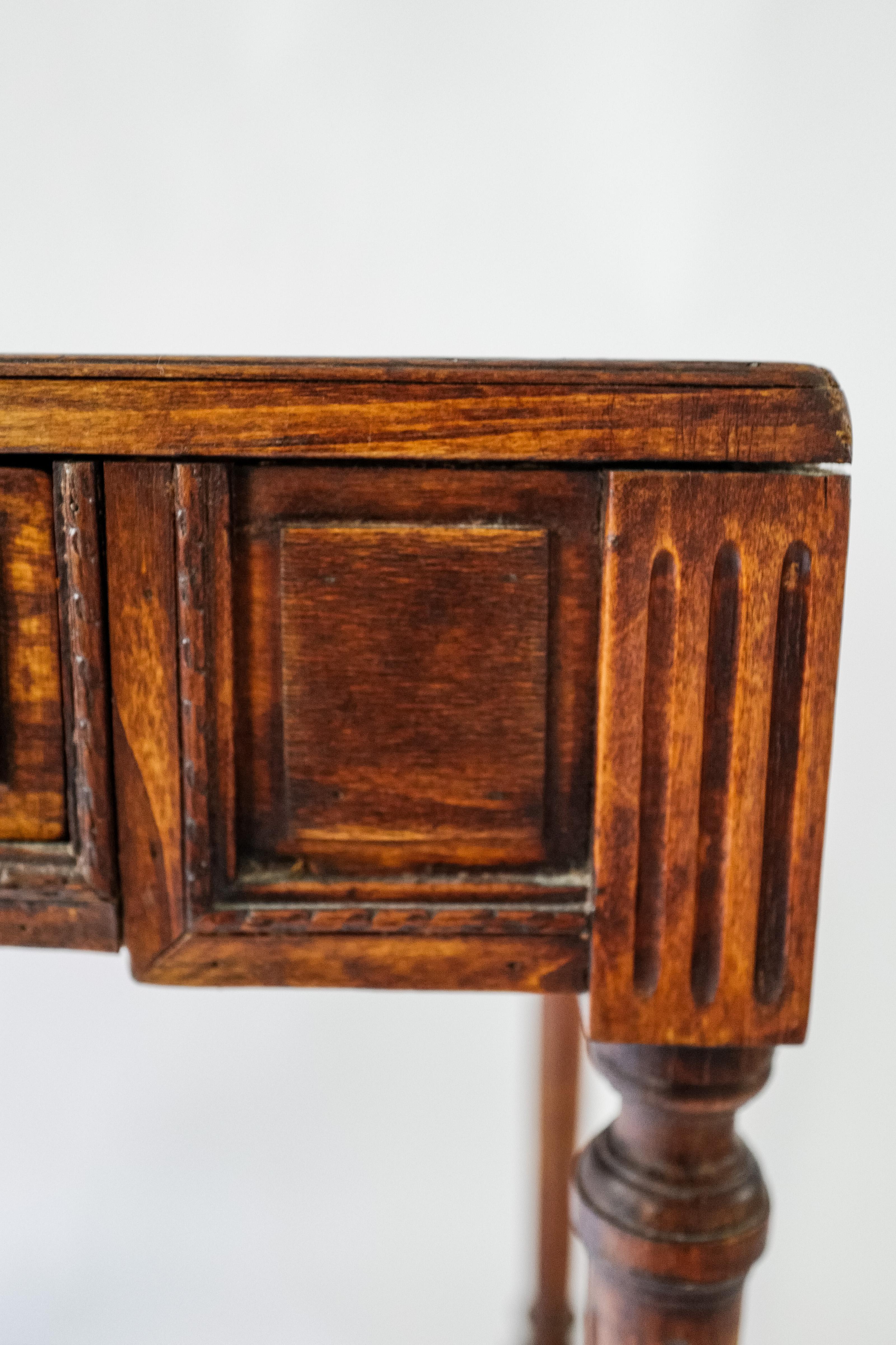 French 19th Century Louis Oak Console Table  For Sale