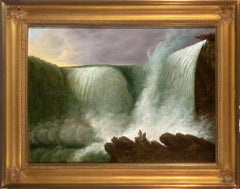 Rare View of Niagara Falls, attributed to Louisa Minnot and painted circa 1818