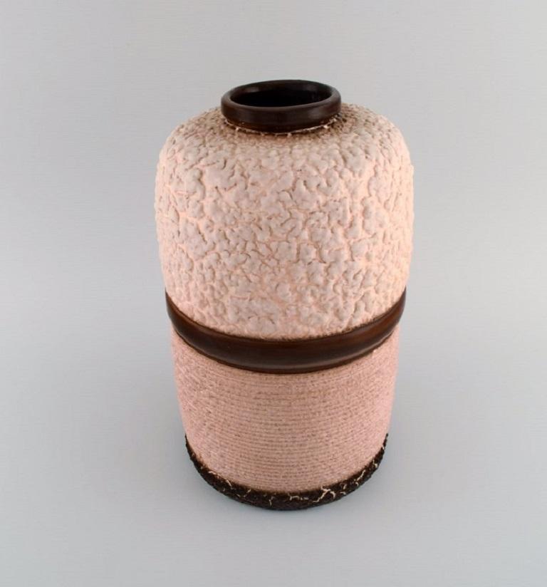 Louis Dage, French Ceramist, Large Art Deco Vase in Glazed Ceramics For Sale 2